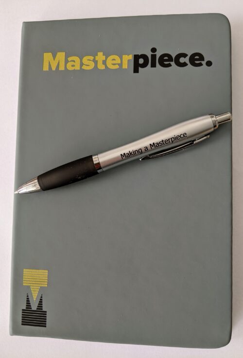 Masterpiece_notitieboekje_A5_zilver_pen