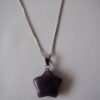 Ster hanger steentje "Amethyst" (lichtpaars)