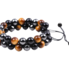 Kralenarmband Tijgeroog en Hematiet