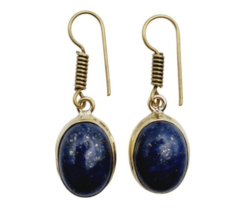 Oorhangers Lapis Lazuli donkerblauw