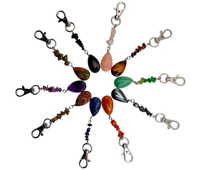 Luxe tassen en sleutelhanger edelsteen druppel