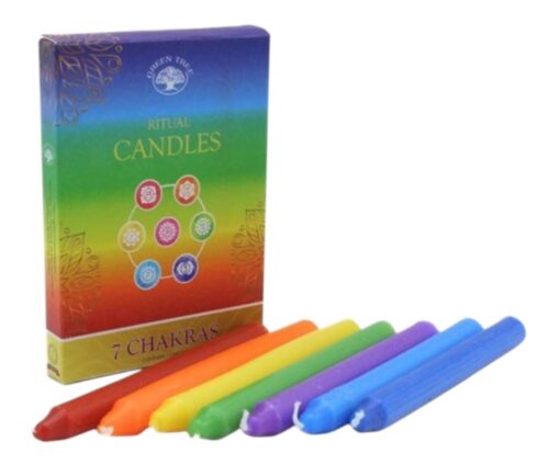 green_tree_ritual_candles_7_chakra_7_pack